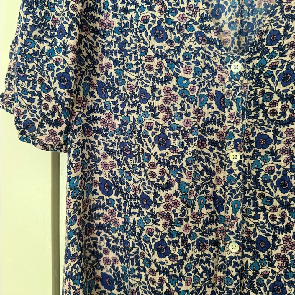 Faherty Orinda Maxi Dress Monserrat Border Floral Size Large - Picture 5 of 6
